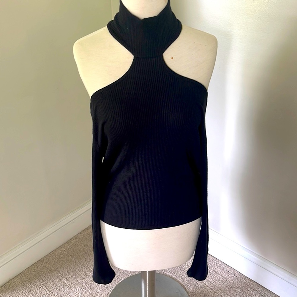 LNA cold shoulder lightweight cotton top